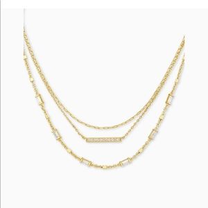 NWT ✨ Addison Triple Strand Necklace in Gold ✨ Kendra Scott